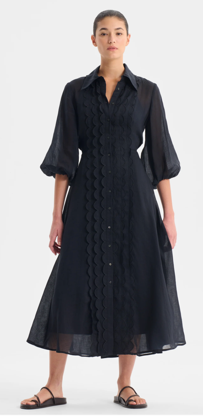 Constance Shirt Dress Black