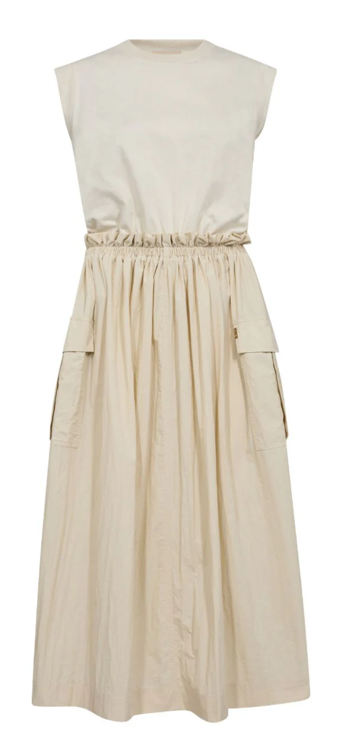 Sazha Mix Dress Ecru