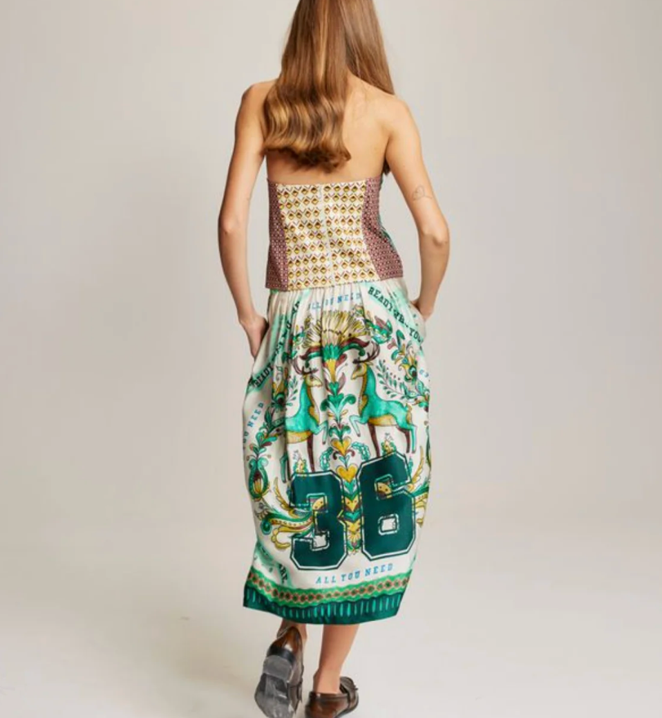 VANESSA MIDI SKIRT SPORTY JADE