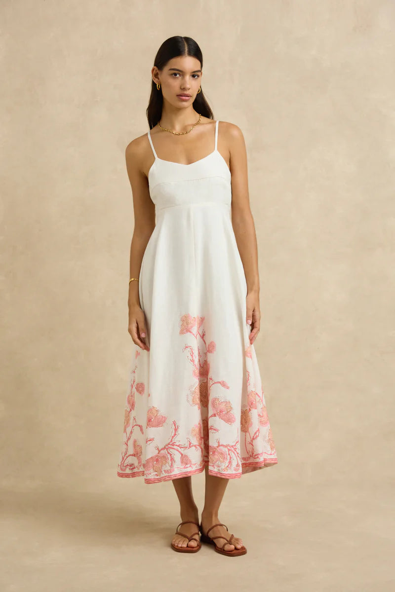 Teeva Dress Hibiscus Bloom Pink
