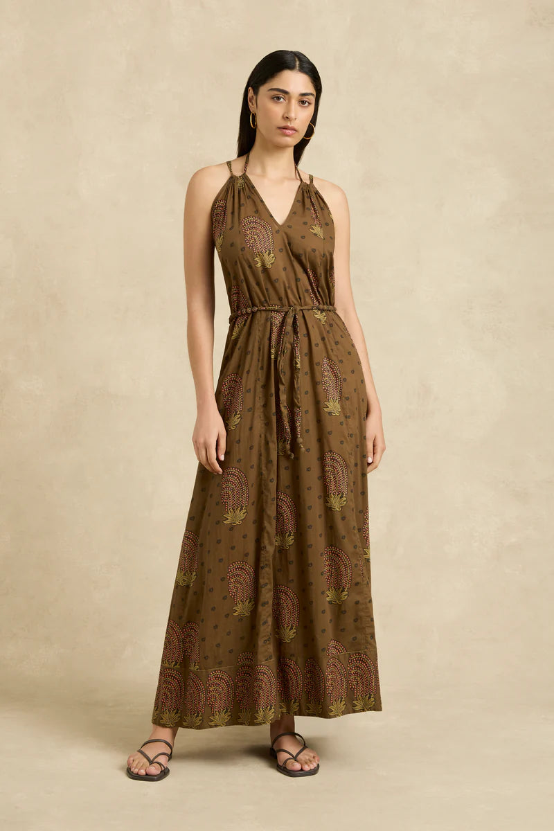 Valeria Dress Tide Khaki
