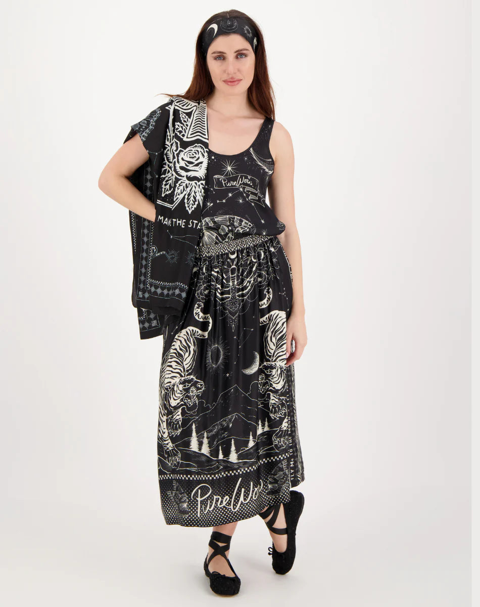 Vanessa Printed Midi Skirt Magic