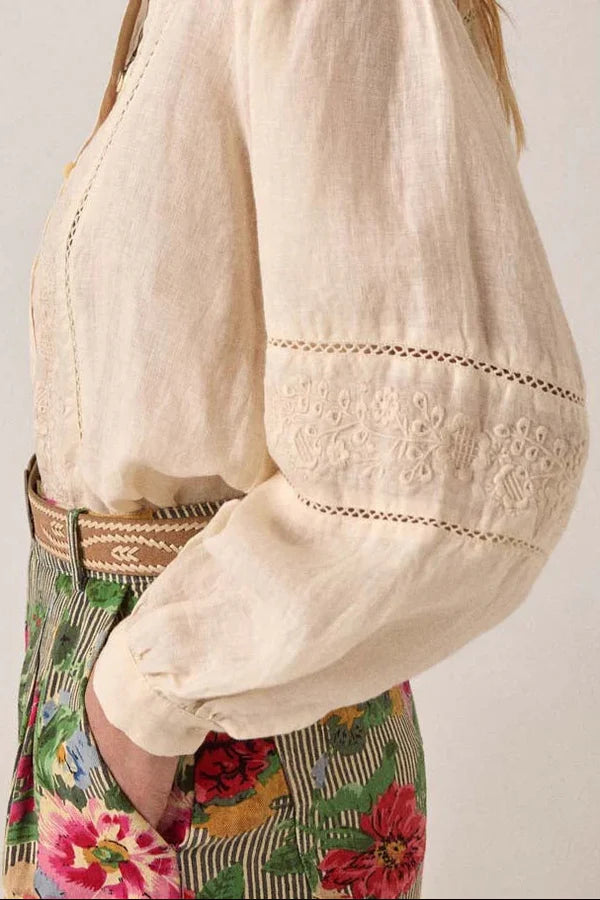 Virginia Blouse Linen Solstice