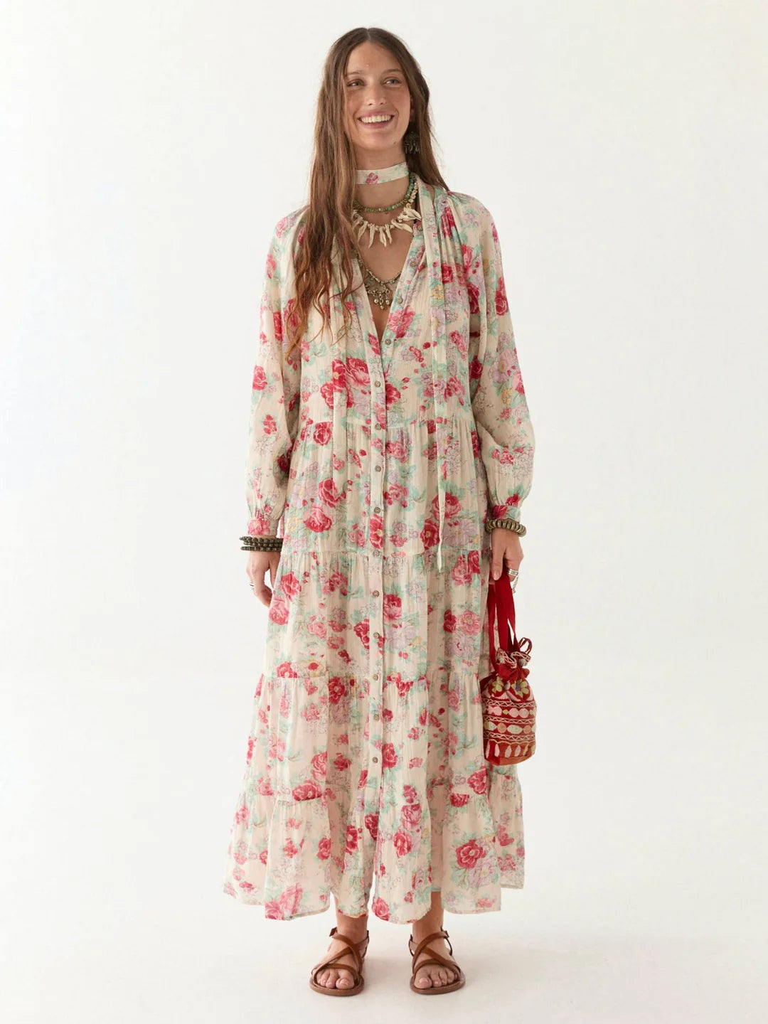 Agustina Dress Candy Roses