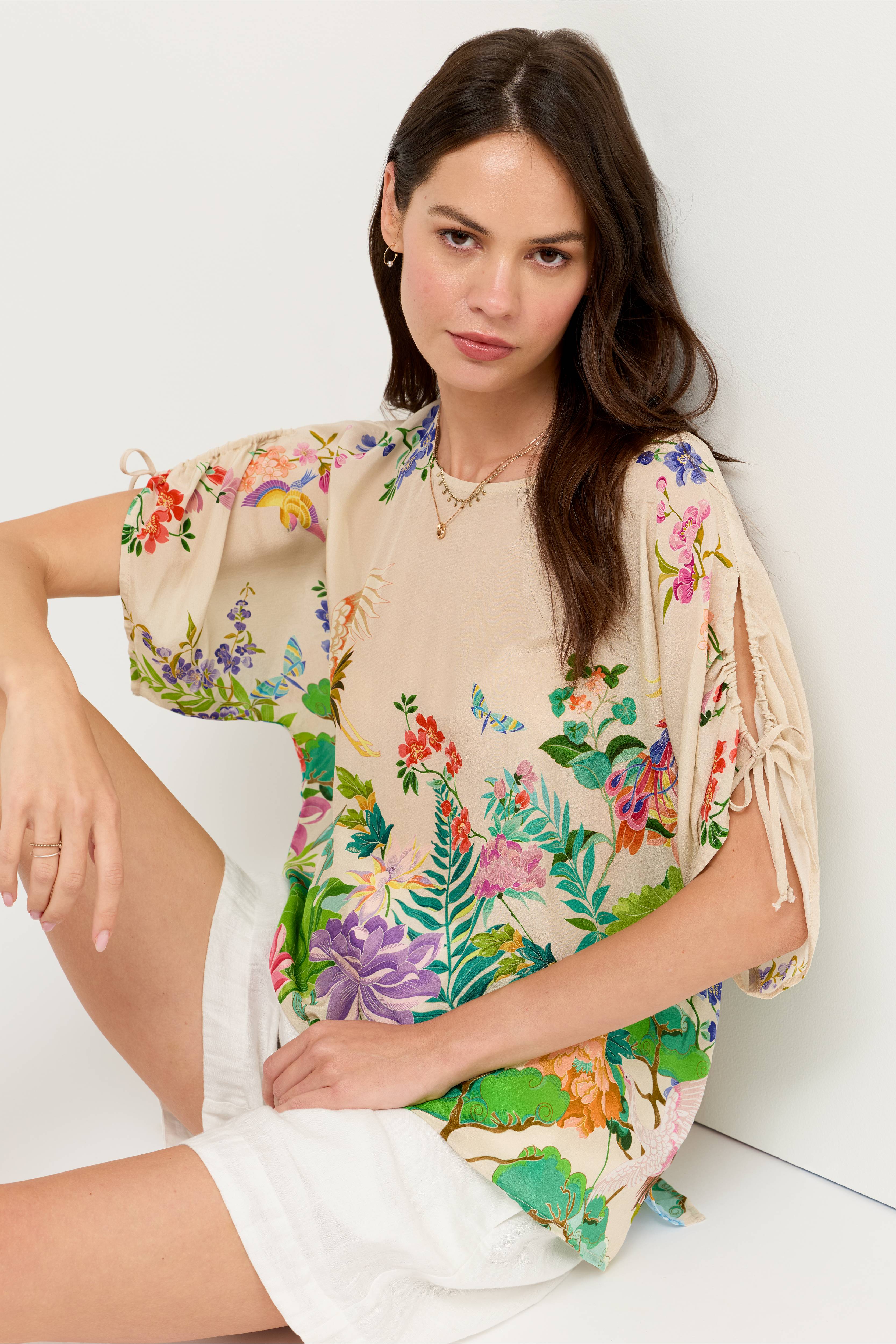 Bluet Drawcord Sleeve Blouse Thoria