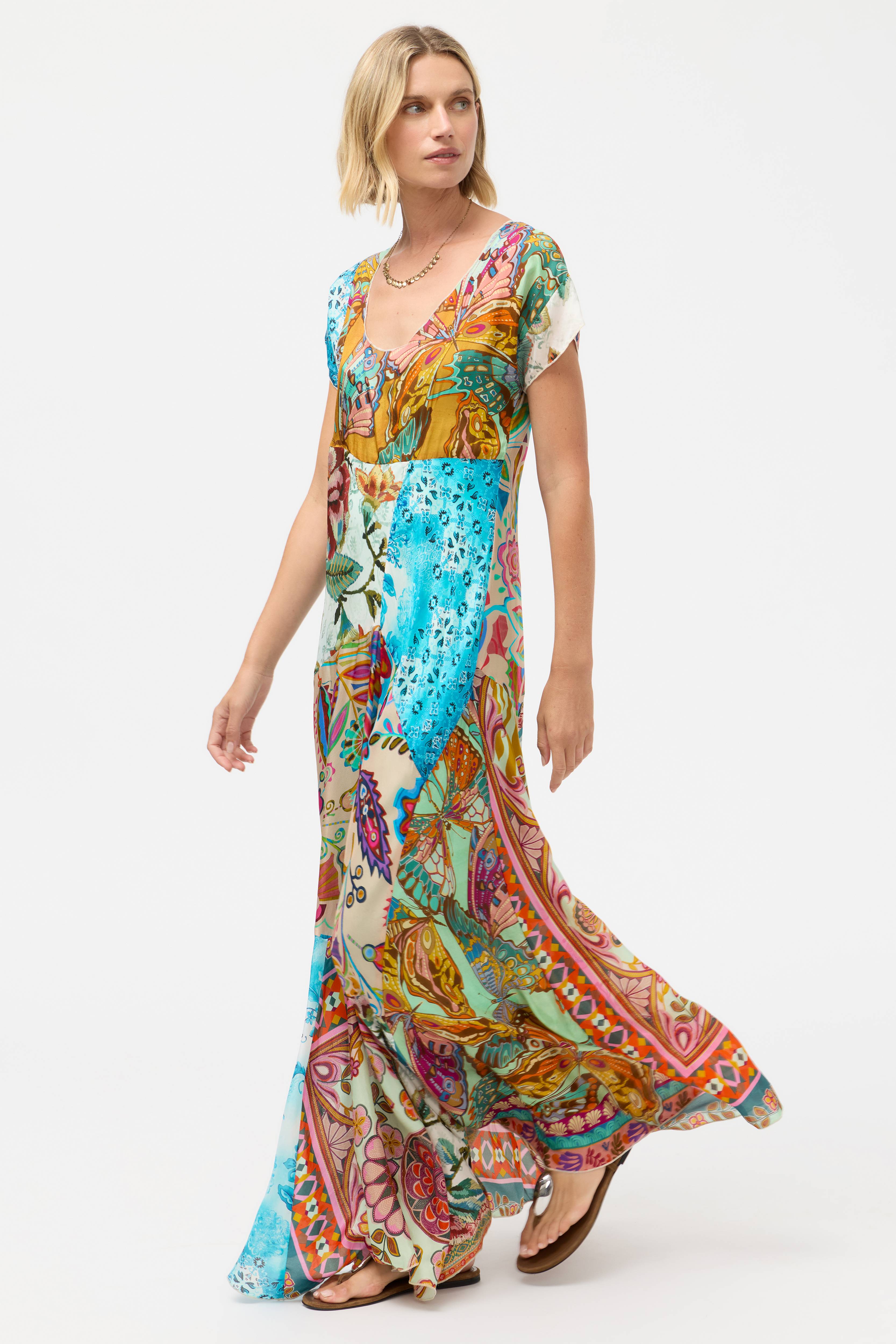 Patchwork Dress (Slip) - Gillian Mix