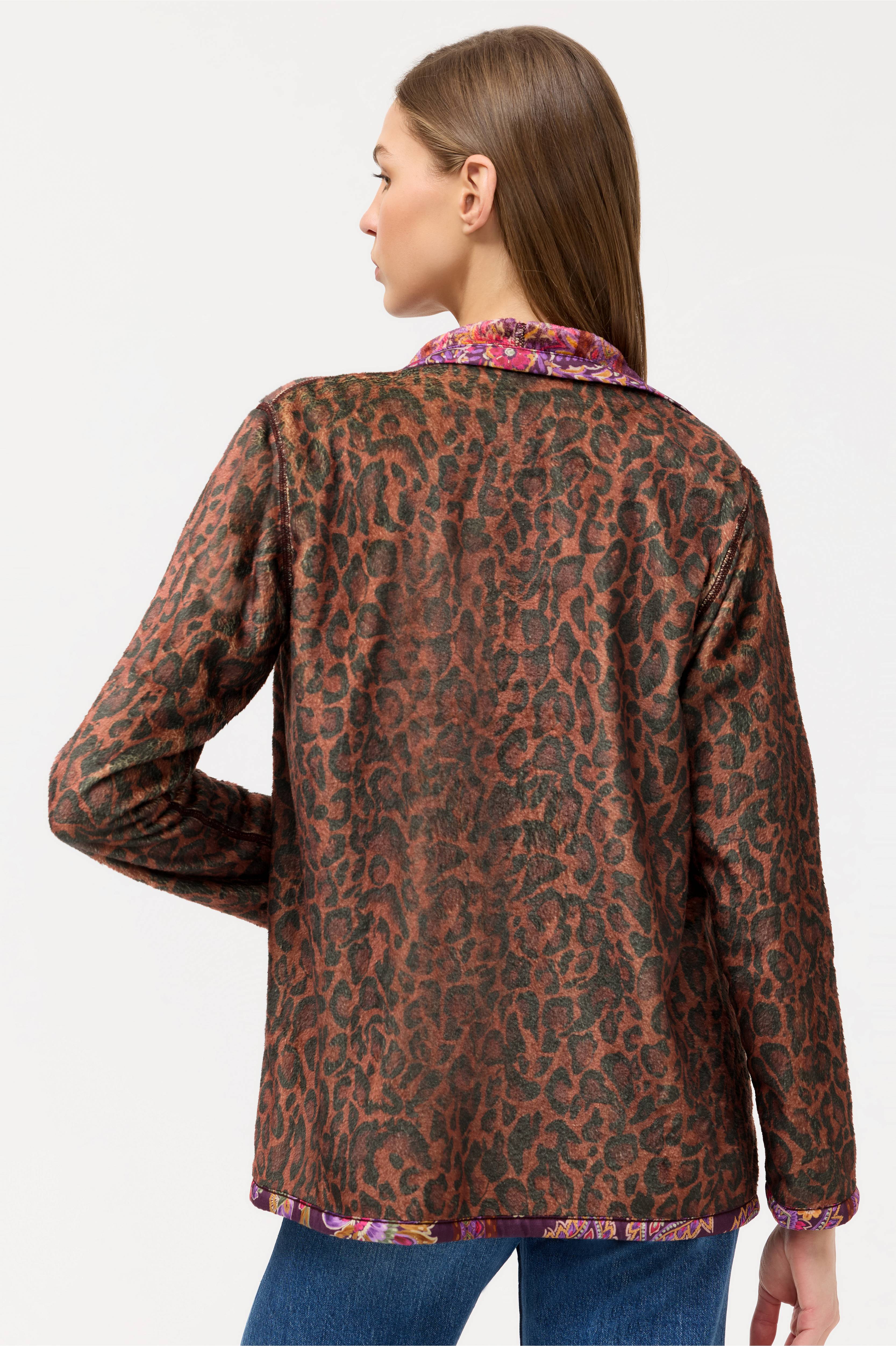 Joan Wrap Binded Sherpa Jacket Reverible - Domitila
