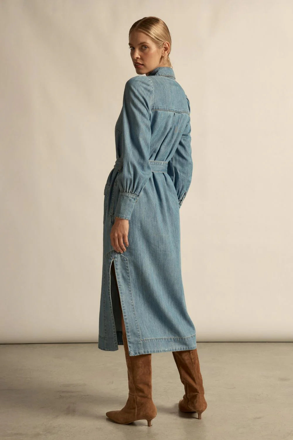Echelon Dress Light Washed Denim