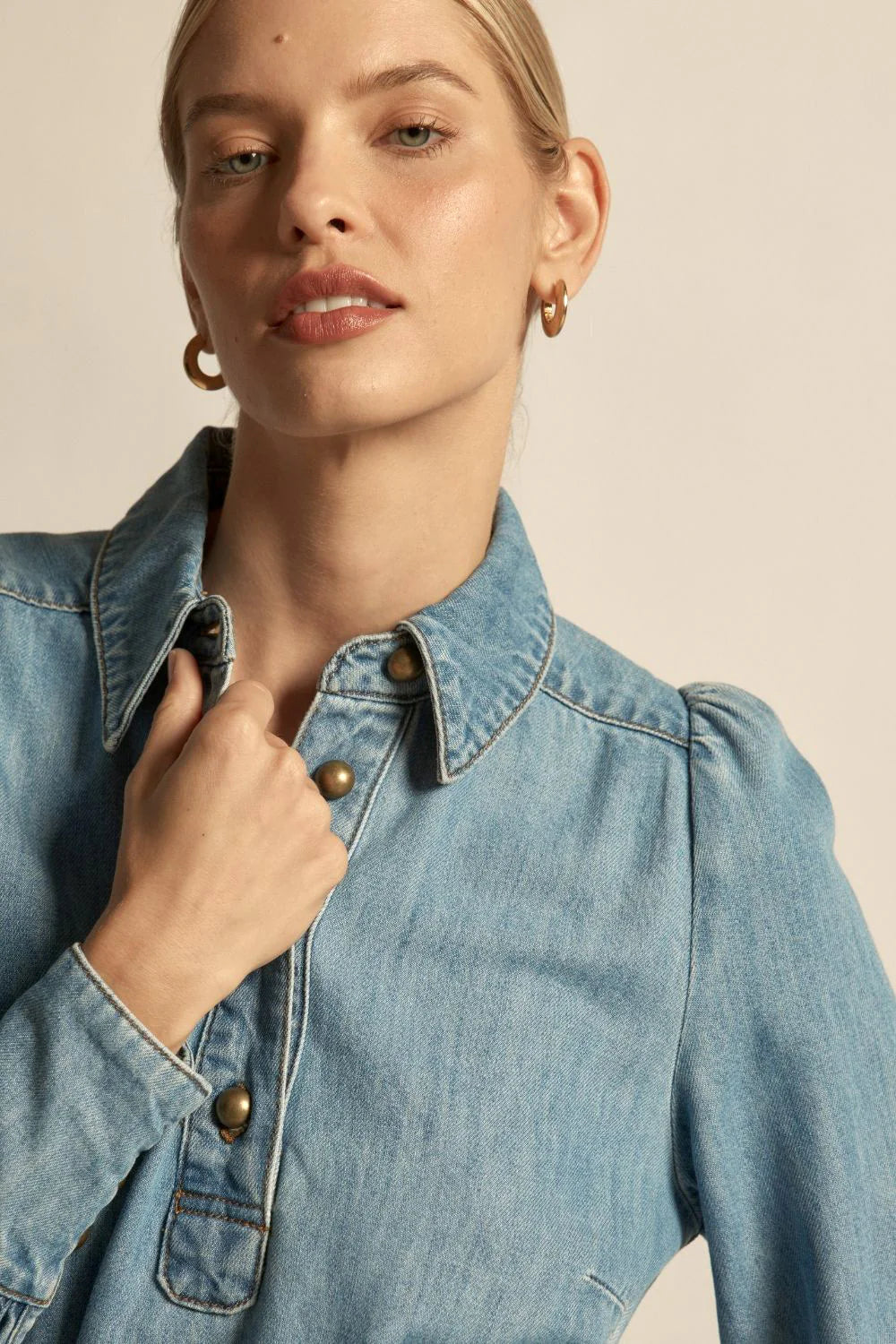 Echelon Dress Light Washed Denim