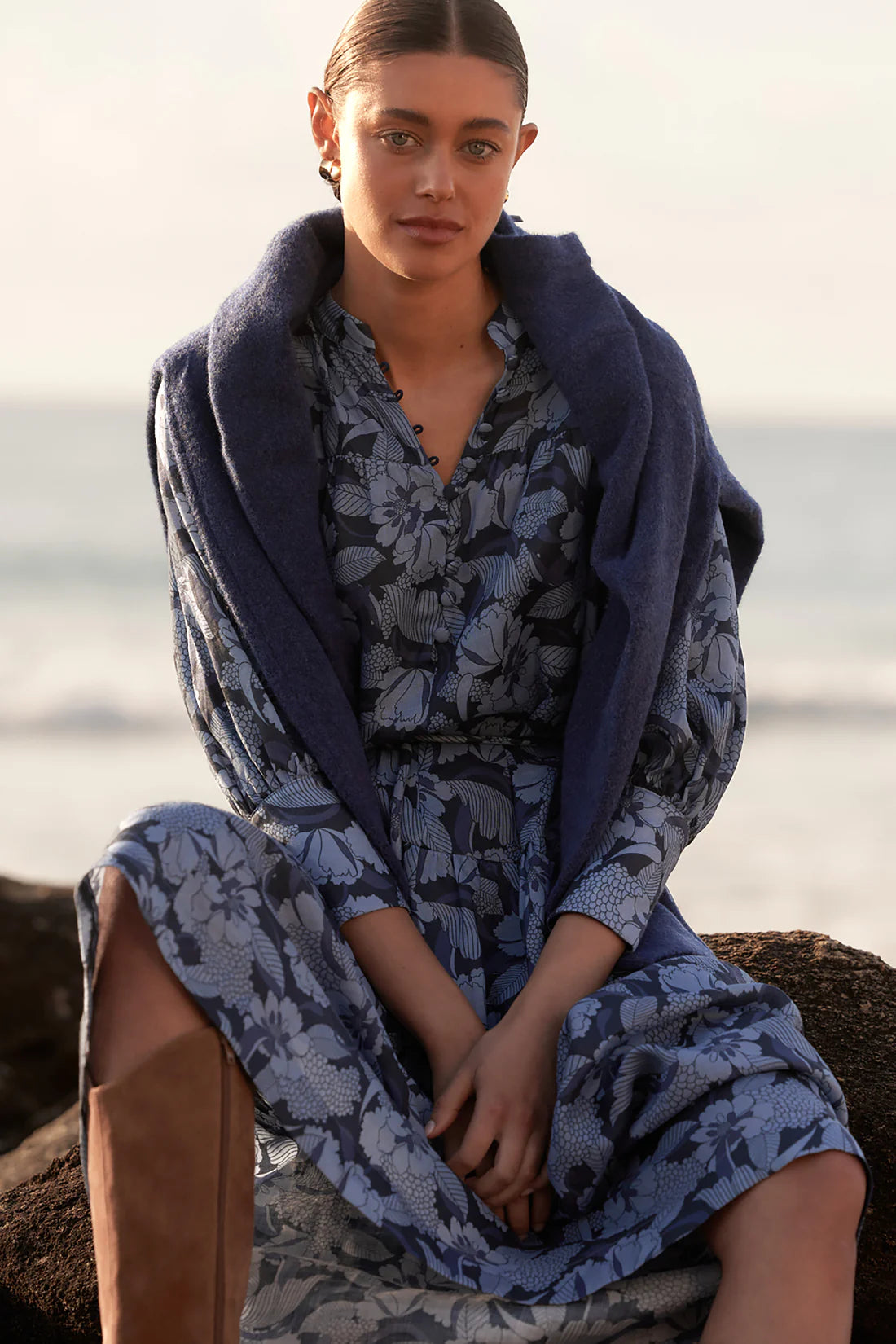 Vesper Dress Blue Print