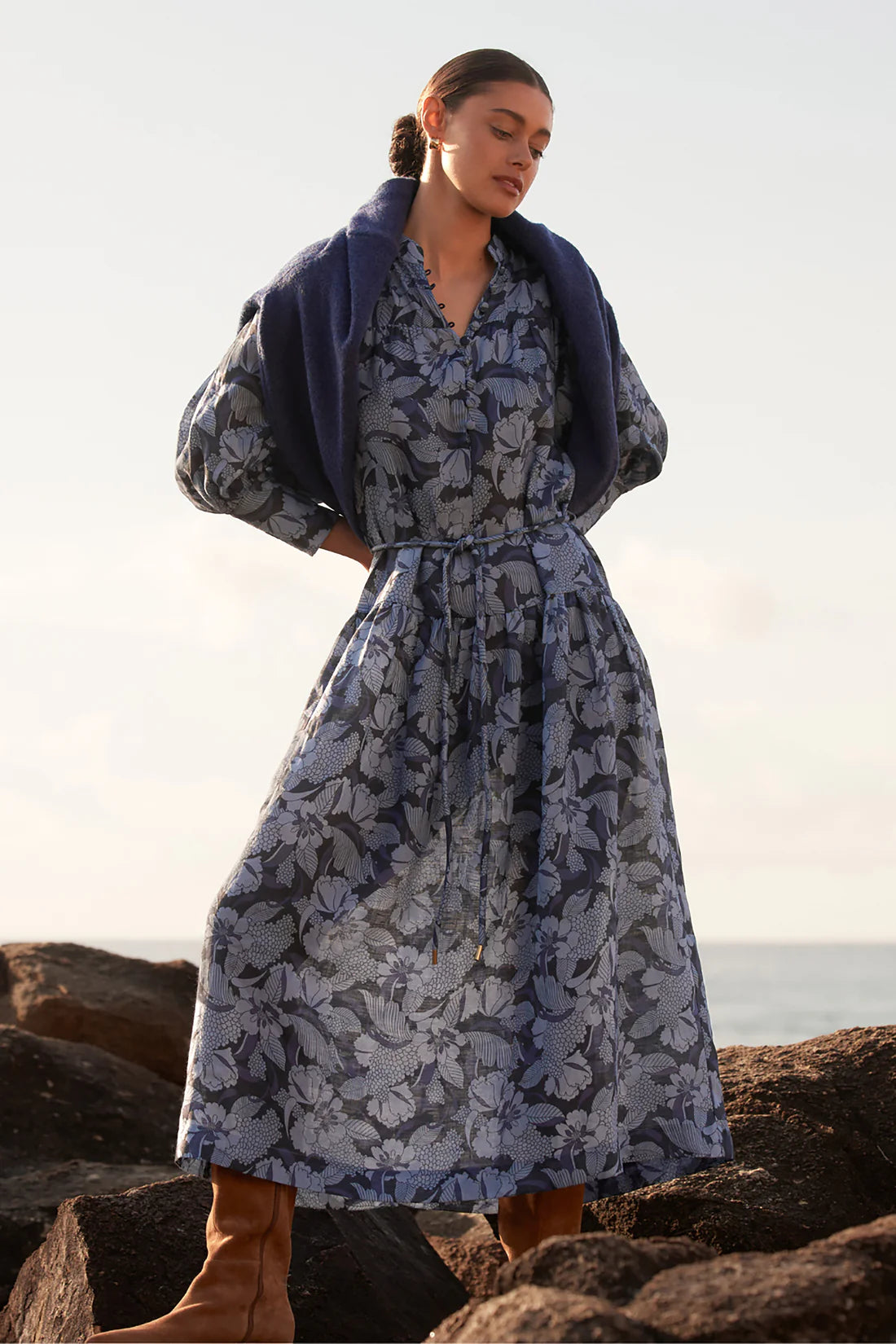 Vesper Dress Blue Print