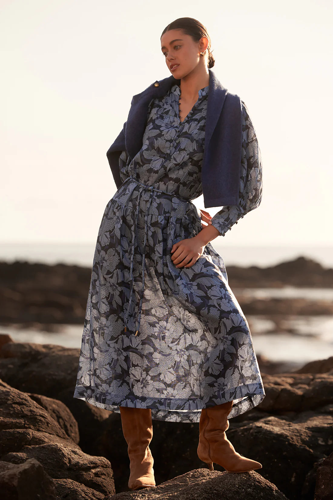 Vesper Dress Blue Print