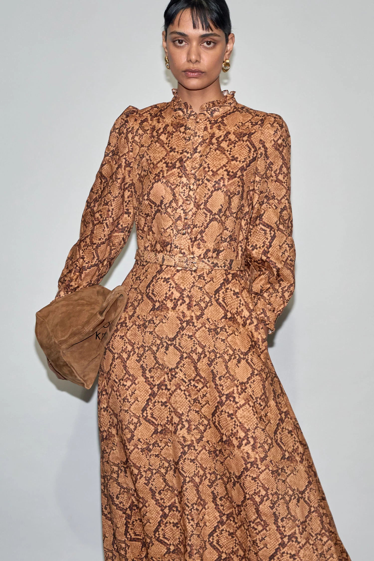 Halo Dress Brown