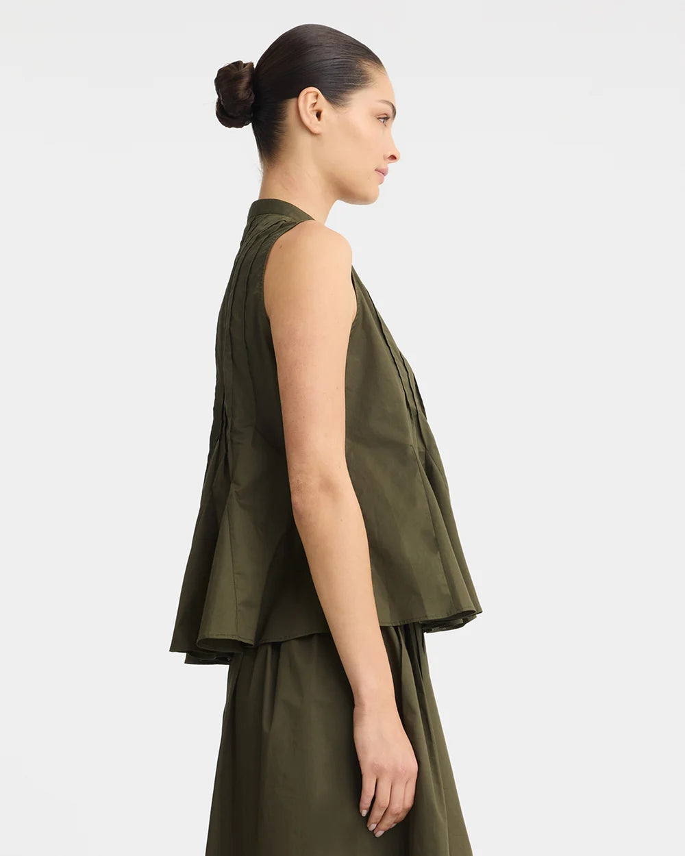 Devin Pintuck Shirt Olive