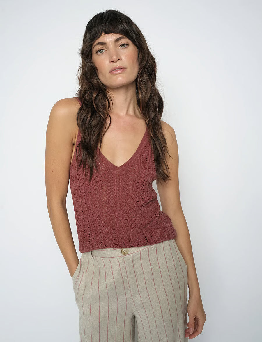 Cressida Wash Knit Top Cowhide