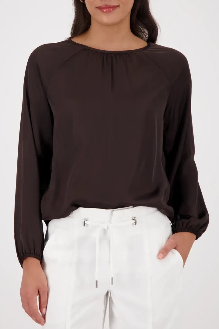 Satin Blouse Brown