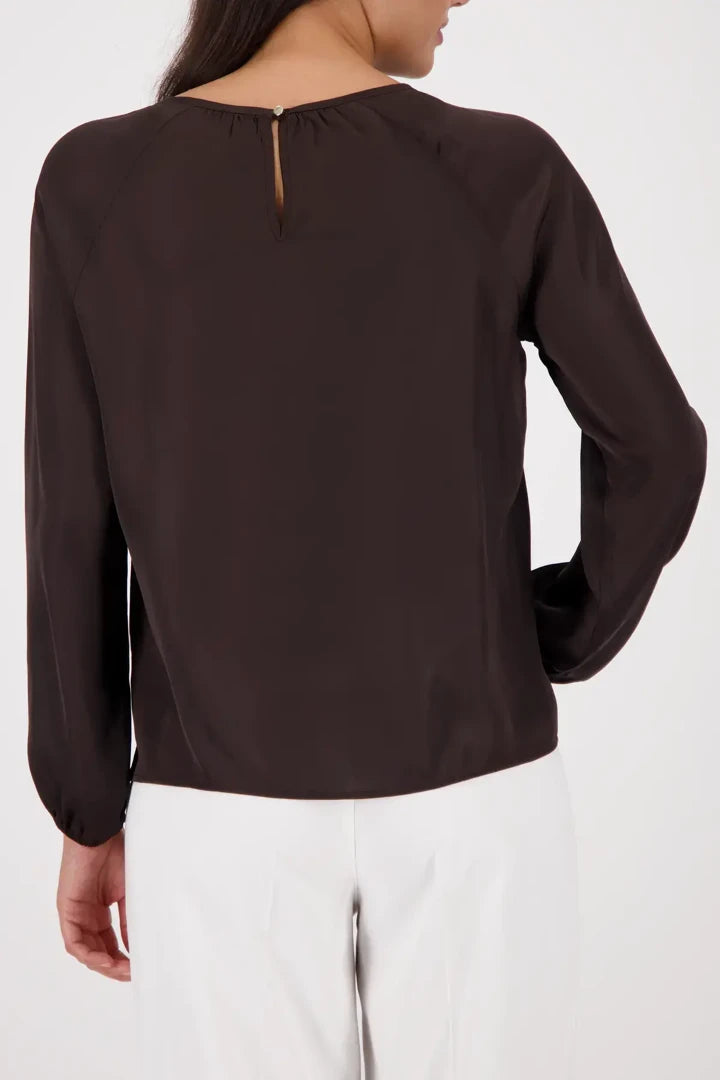 Satin Blouse Brown