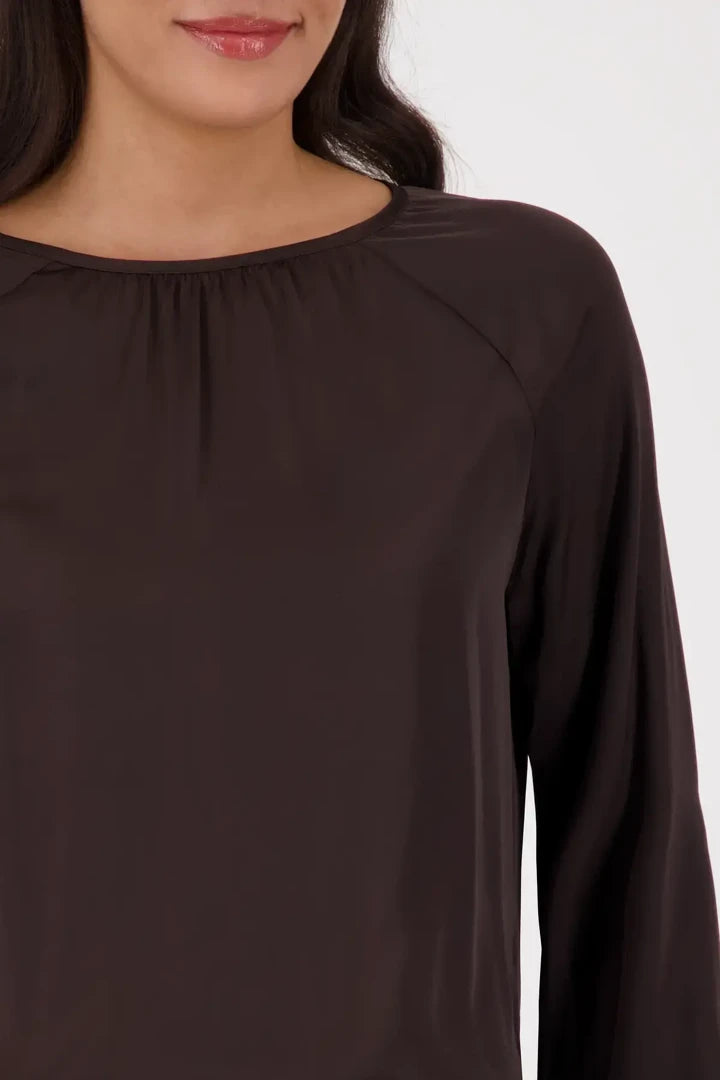 Satin Blouse Brown