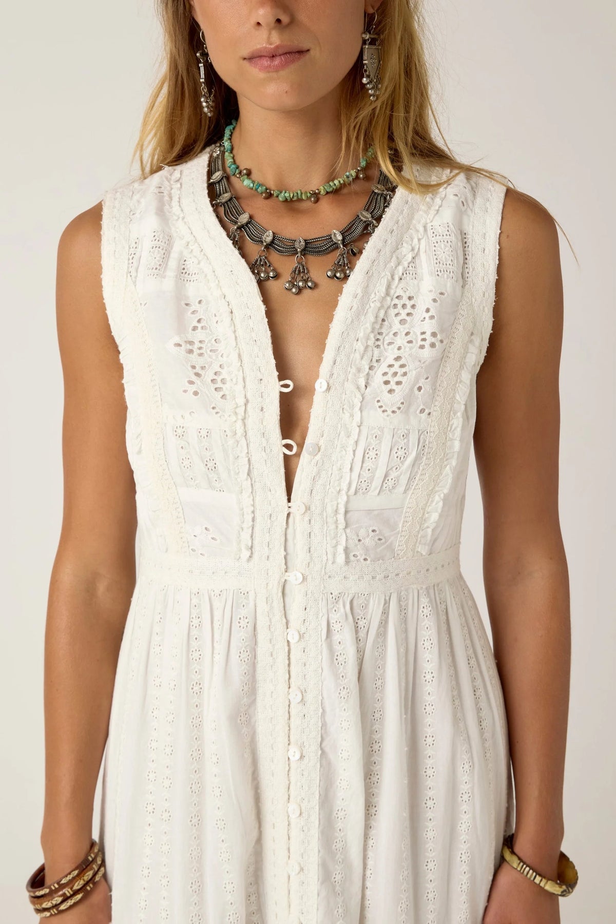 Gino Dress Sapore Di Sale Bianco