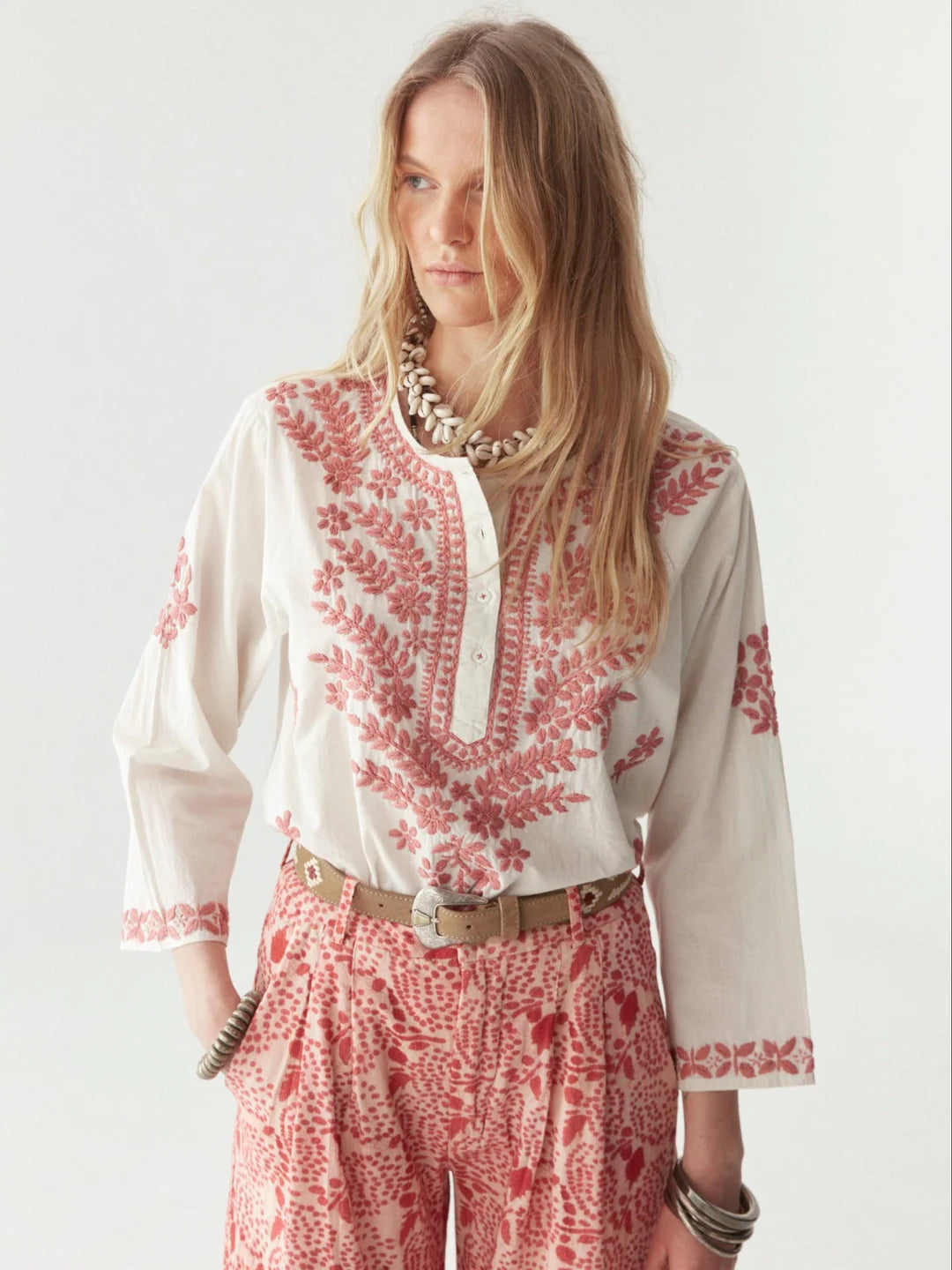 Shyla Blouse Chikan Blossom