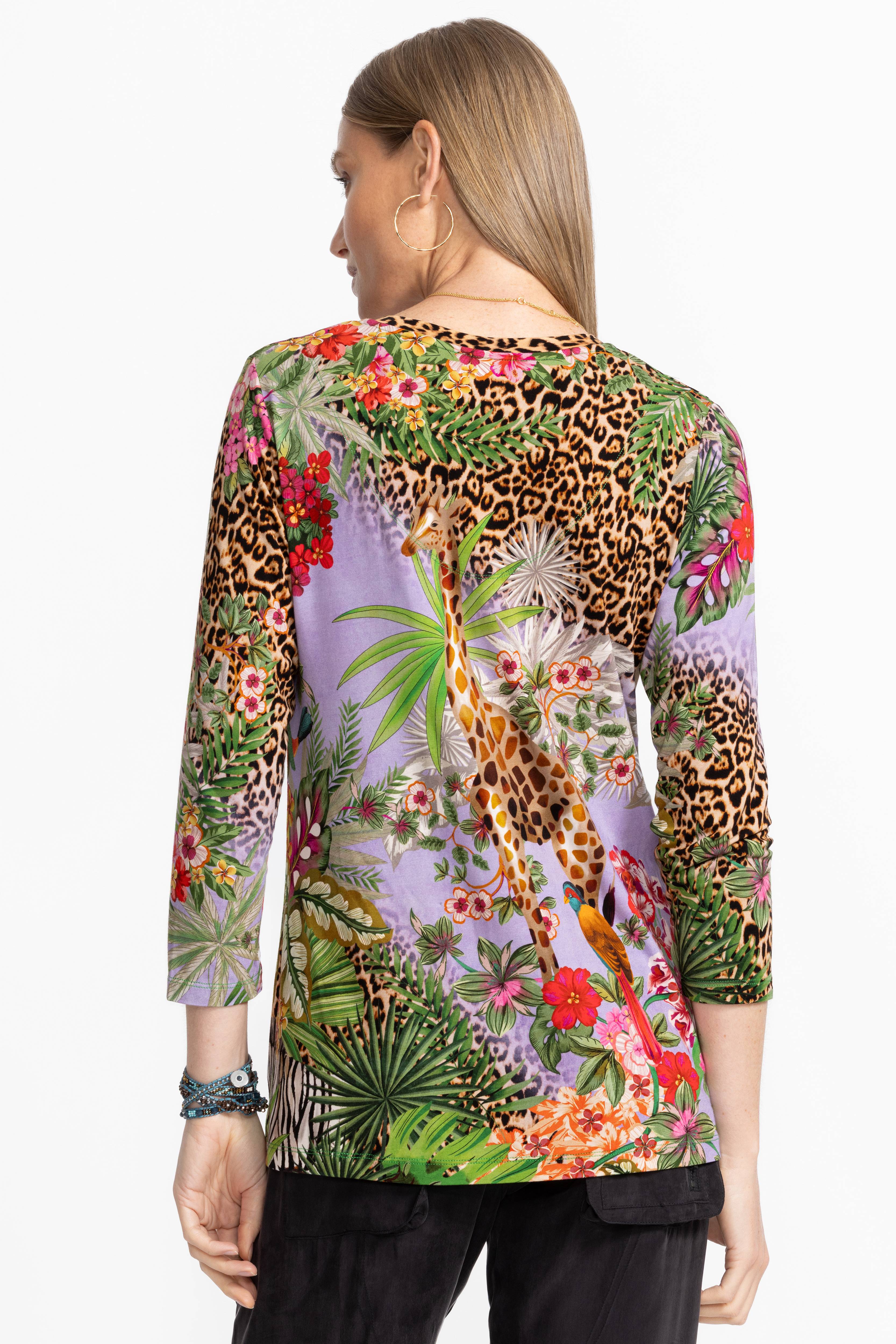 The Janie Favorite 3/4 Sleeve V Neck Swing Tee