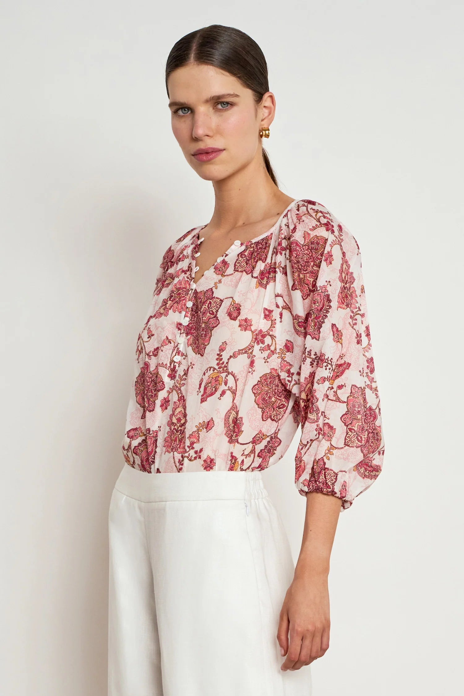 Vow Top Rose Paisley