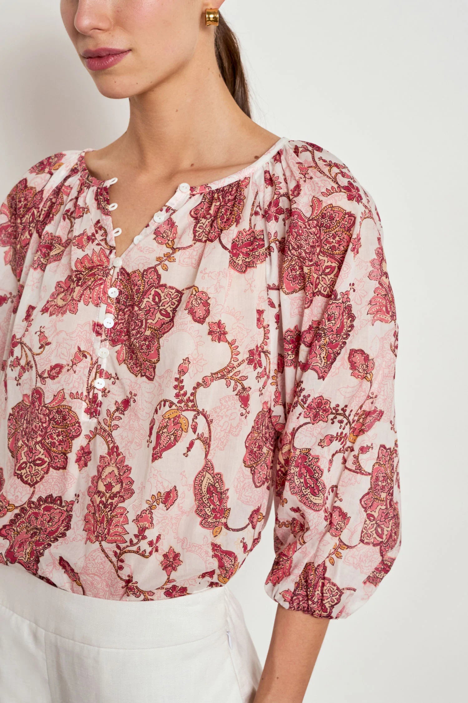 Vow Top Rose Paisley
